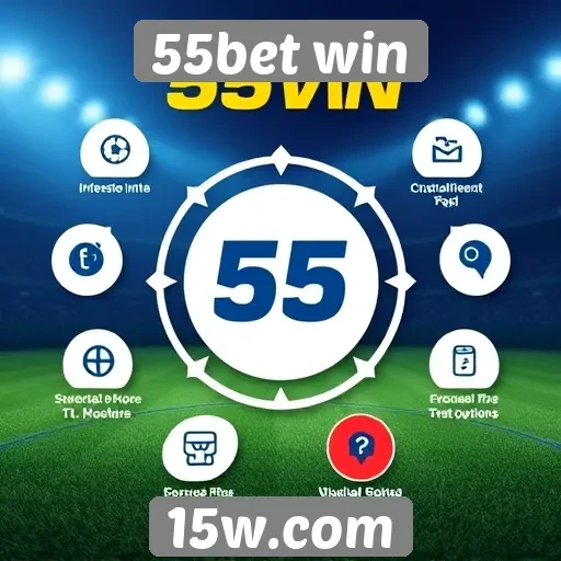 Overview das funcionalidades do site 55bet win