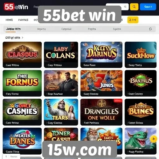 Opcões de jogos disponíveis na plataforma 55bet win